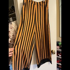 Missguided wide leg satin trousers